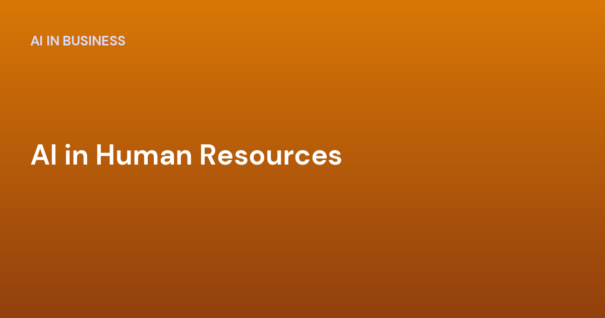 AI in Human Resources