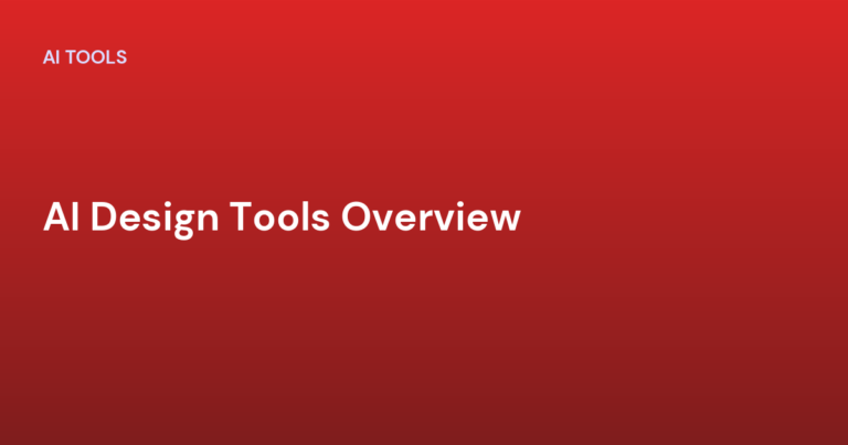 AI Design Tools Overview