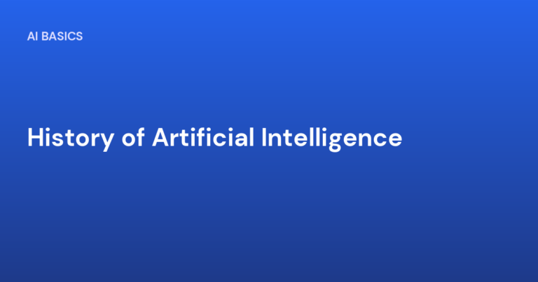 History of Artificial Intelligence