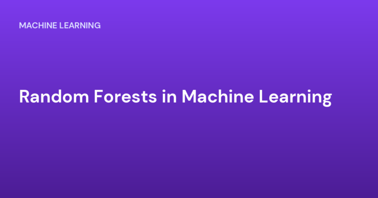 Random Forests in Machine Learning