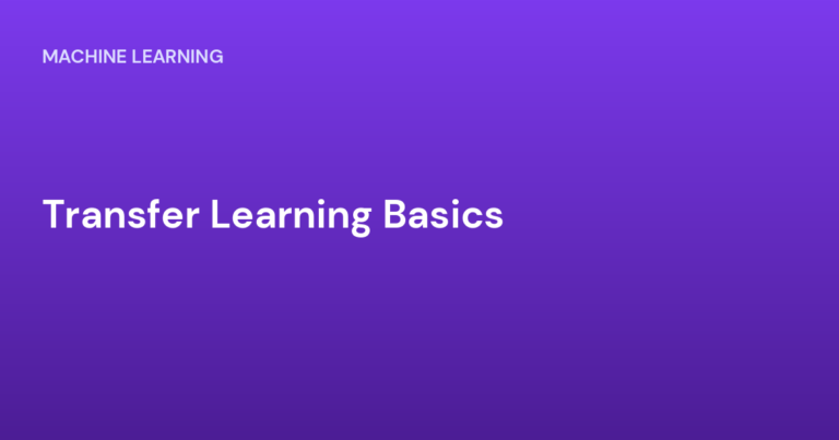 Transfer Learning Basics